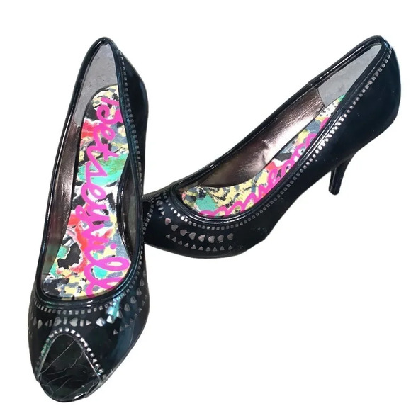 BETSEYVILLE Betsey Johnson Open Toe Heels - Picture 1 of 5